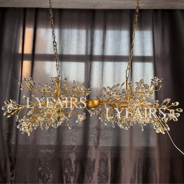 Art Design Crystal Florals Chandelier for Living Room/Bedroom/Dining Room/Kitchen island