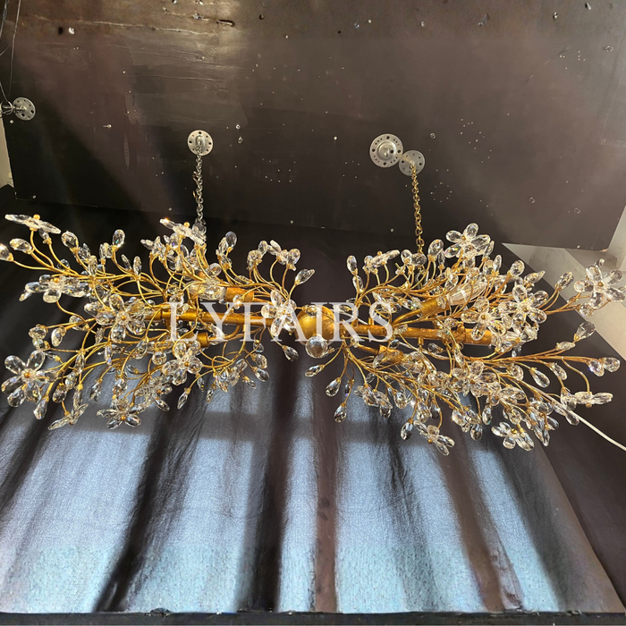 Art Design Crystal Florals Chandelier for Living Room/Bedroom/Dining Room/Kitchen island