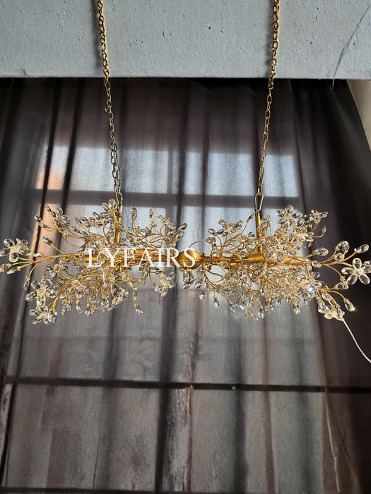 Art Design Crystal Florals Chandelier for Living Room/Bedroom/Dining Room/Kitchen island