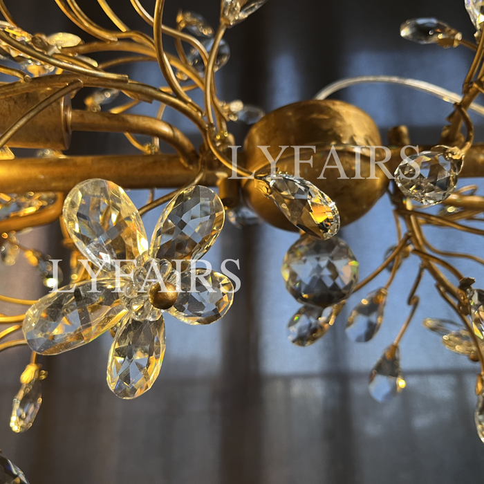 Art Design Crystal Florals Chandelier for Living Room/Bedroom/Dining Room/Kitchen island