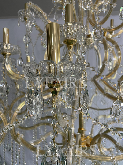 Lampadario di cristallo multistrato moderno classico per scala/foyer/villa