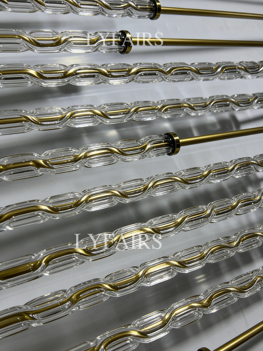 Contemporary Vertical Glass Rod Partition