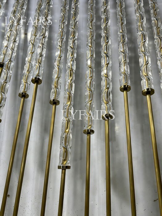 Contemporary Vertical Glass Rod Partition