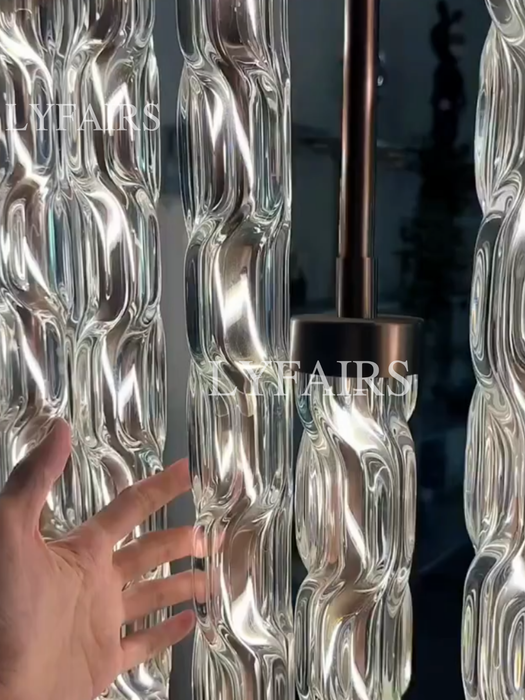 Contemporary Vertical Glass Rod Partition