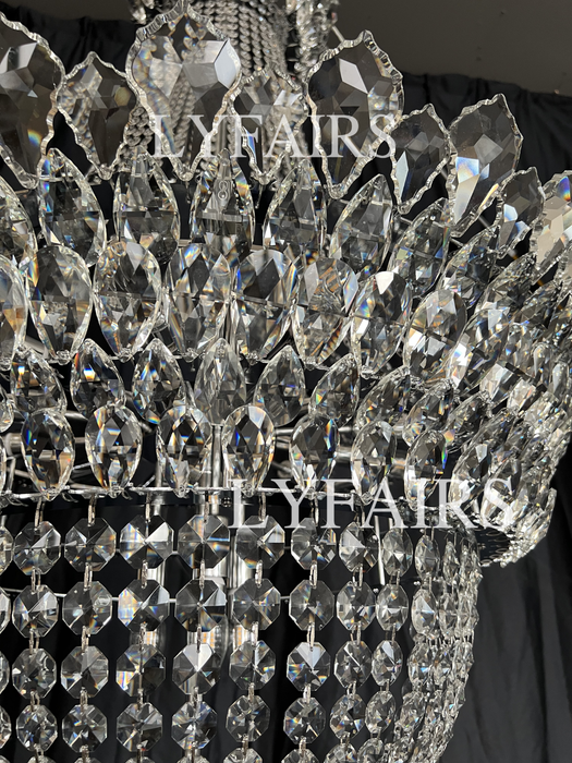 Empire Crystal Pendant Chandelier for Foyer/Entryway