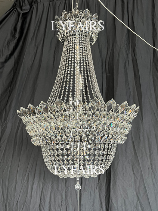 Empire Crystal Pendant Chandelier for Foyer/Entryway