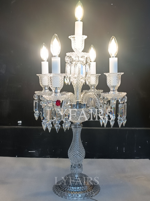 Luxury 4 Lights Clear Crystal Table Lamp