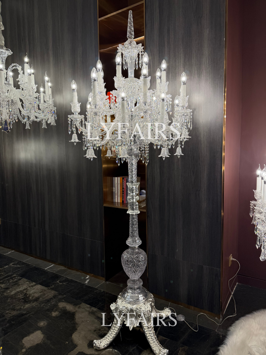 Luxury Candle Light Crystal Floor Lamp