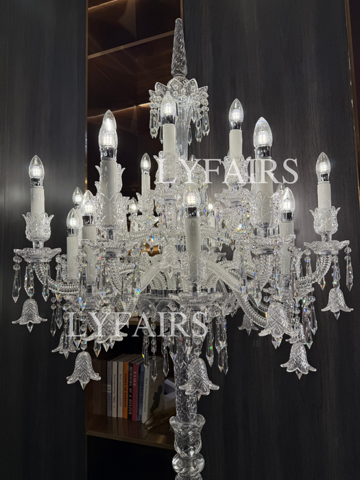 Luxury Candle Light Crystal Floor Lamp