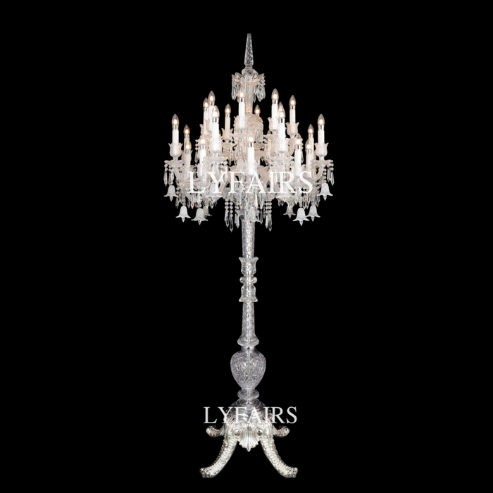 Luxury Candle Light Crystal Floor Lamp