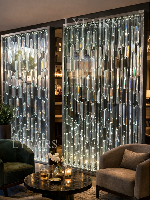 Luxury Crystal Rain Art Partition Wall