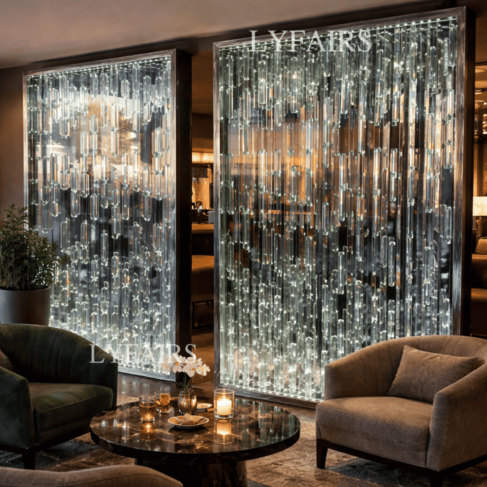 Luxury Crystal Rain Art Partition Wall