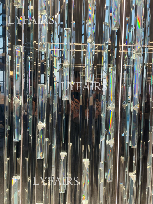 Luxury Crystal Rain Art Partition Wall