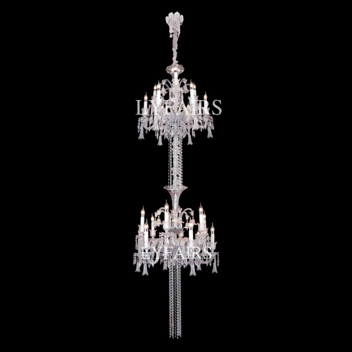 Luxury Dual-Tier Palace Crystal Chandelier