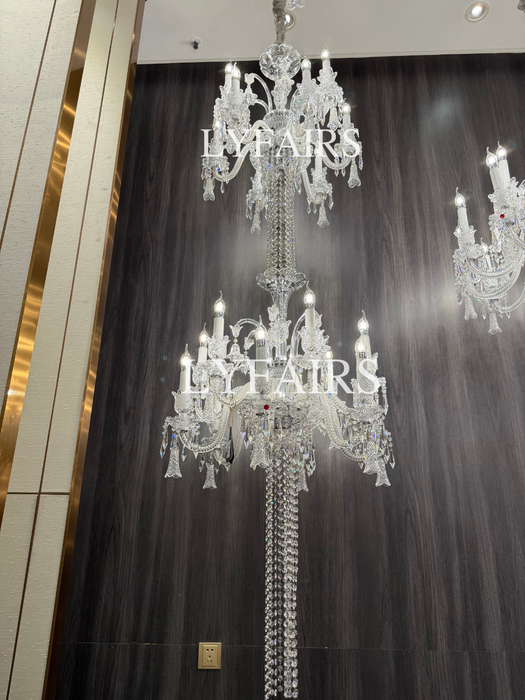 Luxury Dual-Tier Palace Crystal Chandelier