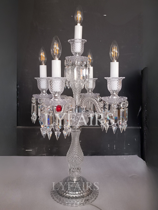 Luxury 4 Lights Clear Crystal Table Lamp