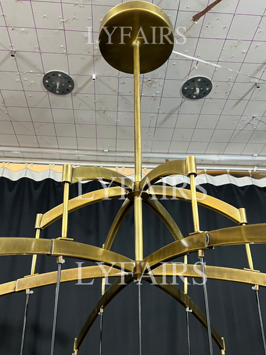 Modern Arched Multi-Light Glass Chandelier