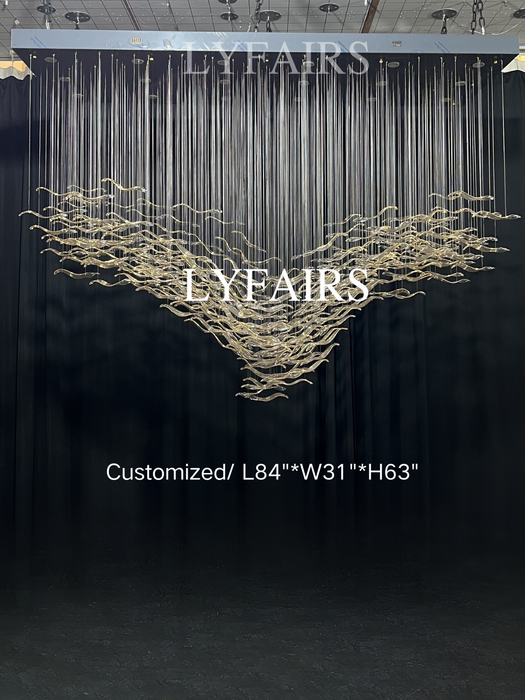 Modern Creative Luxury Seagull Shape Floating Leaves Chandelier for Kitchen Island/Dining Room