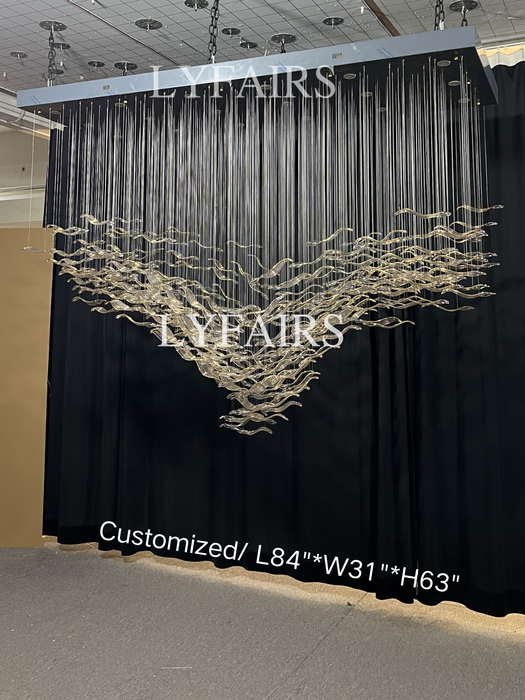 Modern Creative Luxury Seagull Shape Floating Leaves Chandelier for Kitchen Island/Dining Room