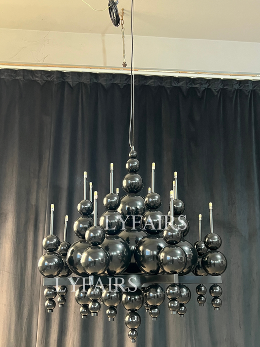 Lámpara de araña redonda/lineal creativa moderna minimalista para sala de estar/comedor