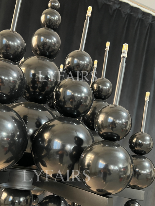 Lámpara de araña redonda/lineal creativa moderna minimalista para sala de estar/comedor