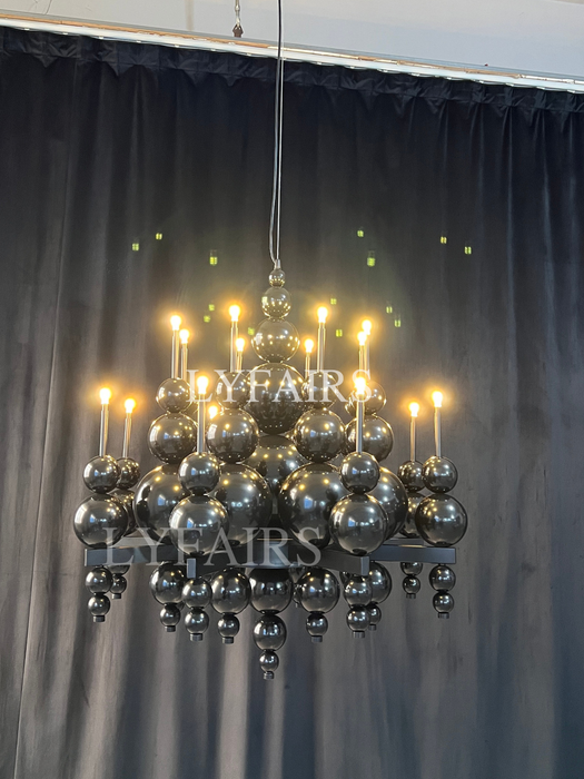 Lámpara de araña redonda/lineal creativa moderna minimalista para sala de estar/comedor