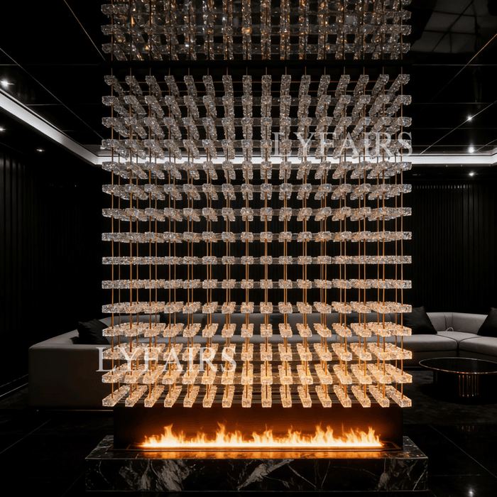 Modern Glass Block Illuminated Partition