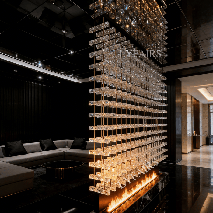 Modern Glass Block Illuminated Partition