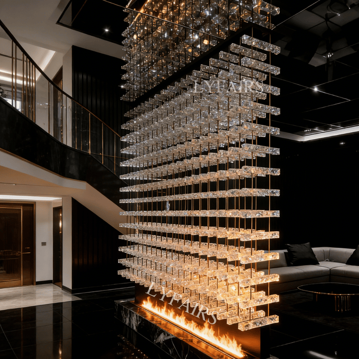 Modern Glass Block Illuminated Partition