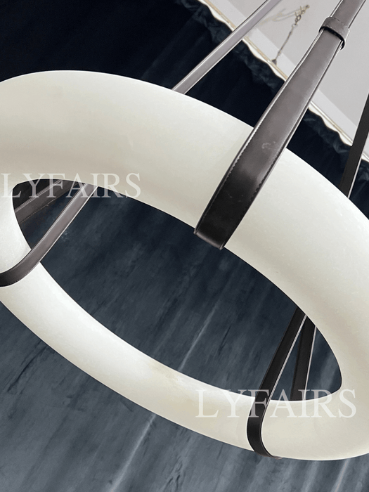 Modern Round Alabaster Chandelier for Living Room/Bedroom