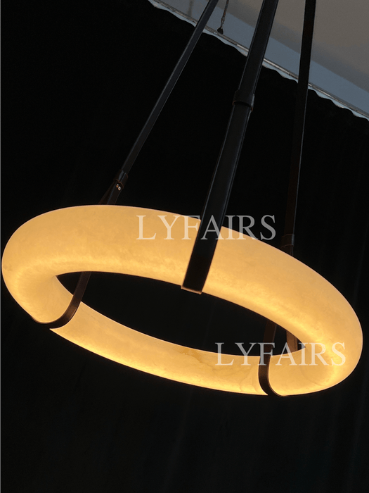 Modern Round Alabaster Chandelier for Living Room/Bedroom