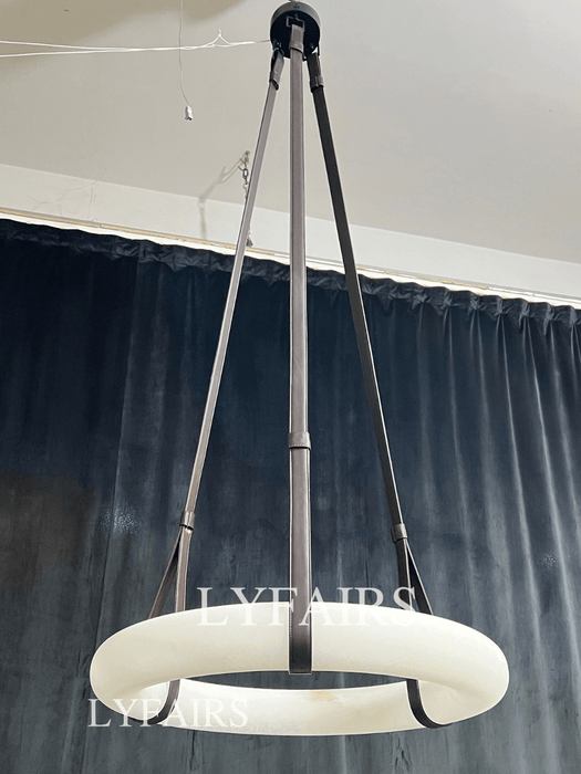 Modern Round Alabaster Chandelier for Living Room/Bedroom