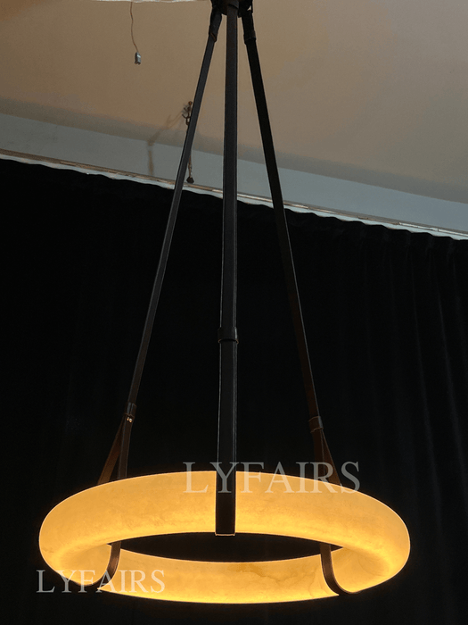 Modern Round Alabaster Chandelier for Living Room/Bedroom