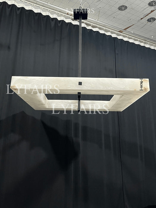 Modern Square Alabaster Chandelier for Living Room/Bedroom