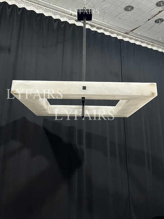 Modern Square Alabaster Chandelier for Living Room/Bedroom