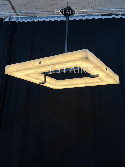 Modern Square Alabaster Chandelier for Living Room/Bedroom