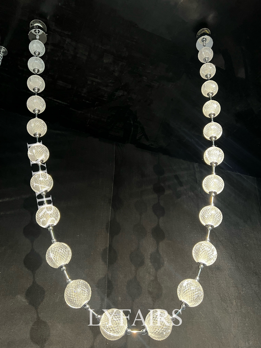 Modern Creative Acrylic Ball Necklace Chandelier for Living Room/Staircase/Foyer/Entryway