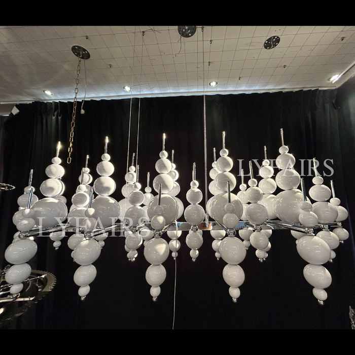 Lámpara de araña redonda/lineal creativa moderna minimalista para sala de estar/comedor