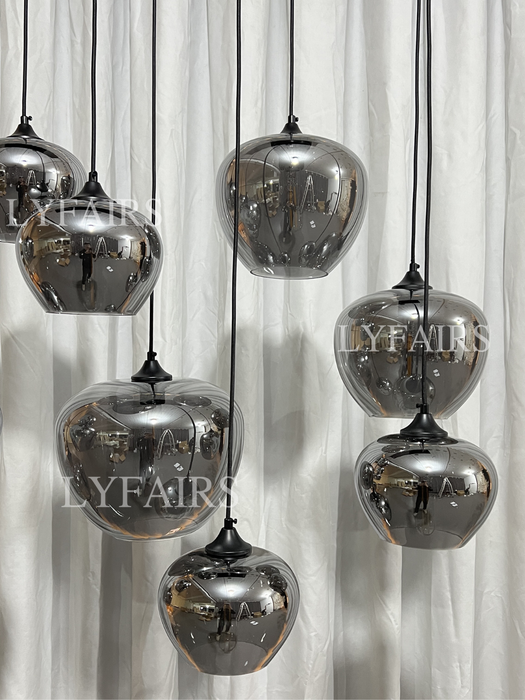 Lampada moderna in vetro, modelli di design, lampadario scandinavo per caffè/sala da pranzo/bar/tavolo