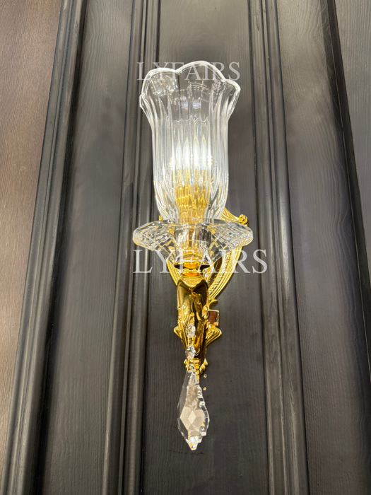 Royal Baroque Tulip Crystal Wall Lamp