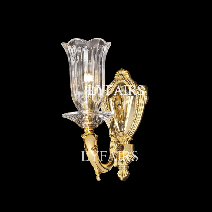 Royal Baroque Tulip Crystal Wall Lamp
