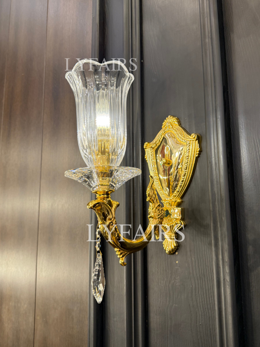 Royal Baroque Tulip Crystal Wall Lamp