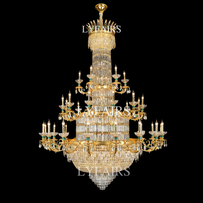 Royal Palace Crown Tiered Crystal Chandelier