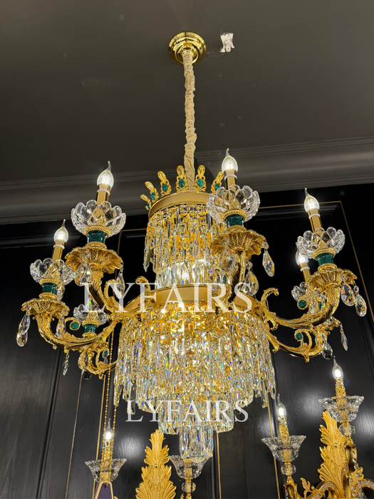 Royal Palace Crown Tiered Crystal Chandelier