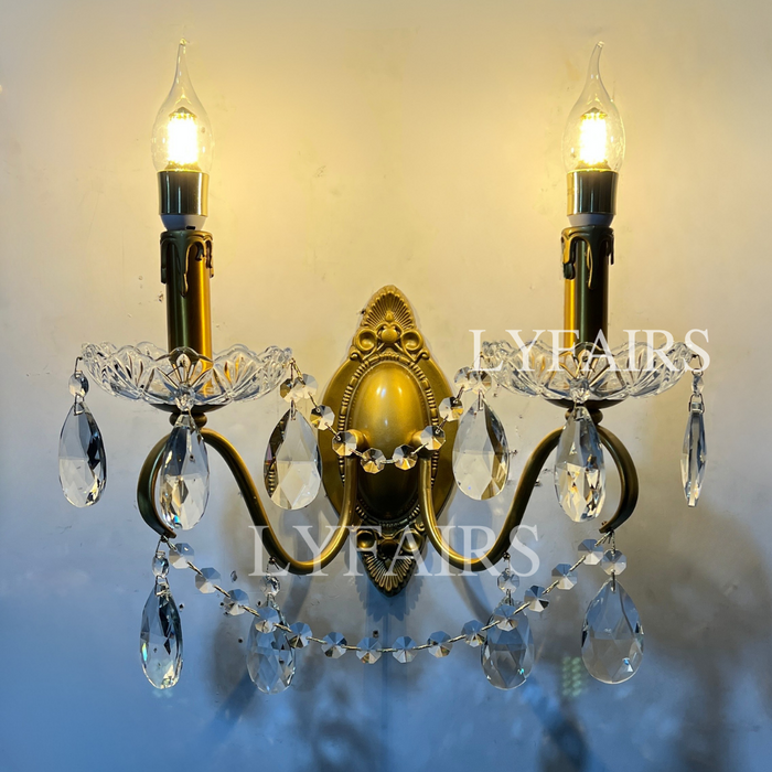 Traditional French Modern 2-Light Candle Wall Lamp