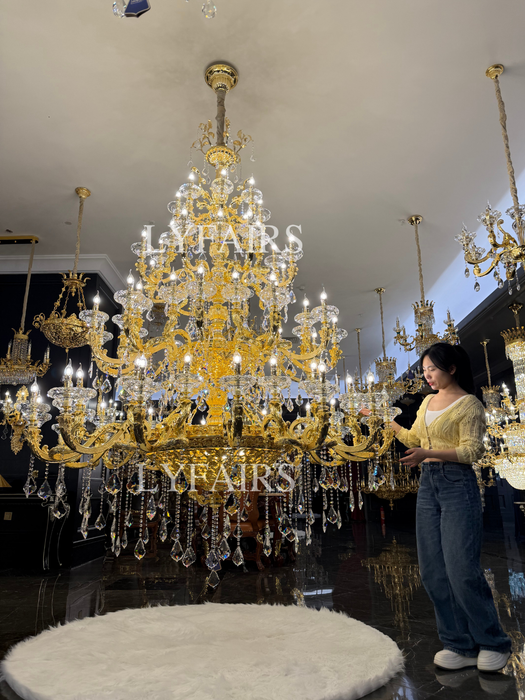 Versailles Imperial Grand Brass Crystal Chandelier for Palace/Mansion