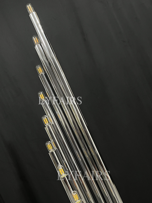 Vintage Italian Chrome Plated Tubular Floor Lamp