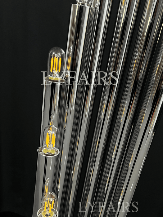 Vintage Italian Chrome Plated Tubular Floor Lamp