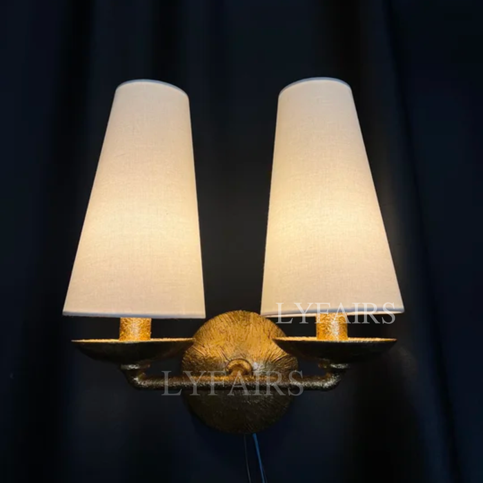 Vintage White Lampshade Wall Light