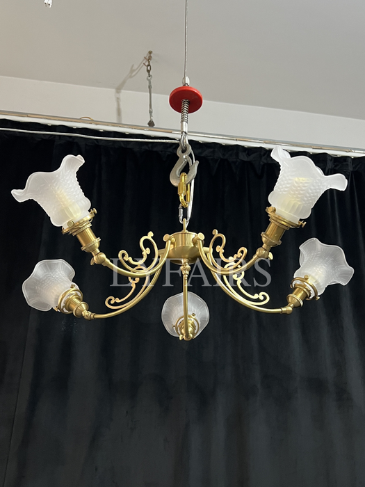 American Retro Art Creative Flower Branch Glass Chandelier for Bedroom/Living Room